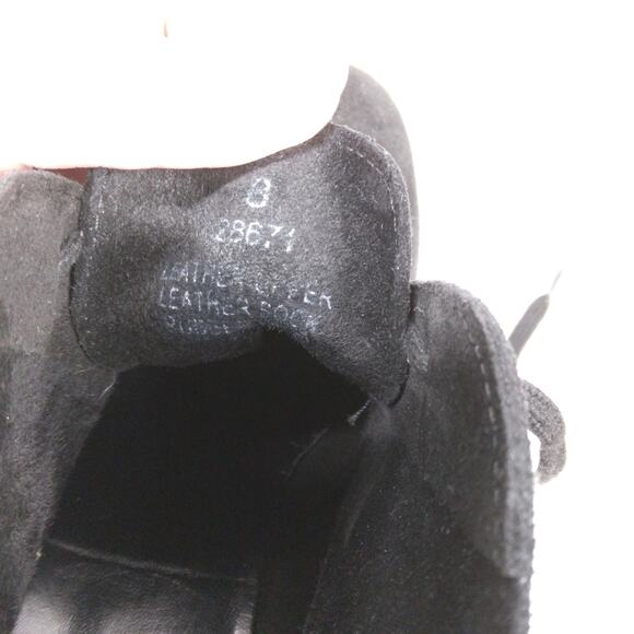 J Crew MacAlister Suede Wedge Ankle Boot Lace Up Black size 8 - Picture 9 of 11